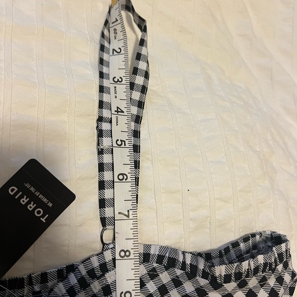 NWT, Torrid, black, gray, & white, checkered tank top. - Picture 6 of 6